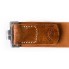 Leather waist belt light-brown without buckle