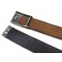 Leather trousers belt with grain buckle of Bundeswehr