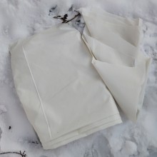 White fabric textile for winter dress