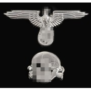 Metal eagle and skull for WSS peaked-cap set