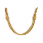 Golden metallic cord strap for peaked cap