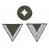 Privates' sleeve insignia chevrons on Feldgrau