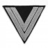 Privates' sleeve insignia chevrons on black
