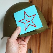 Decal star for soviet helmet