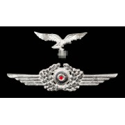 Metal eagle and cockade for Luftwaffe peaked-cap set