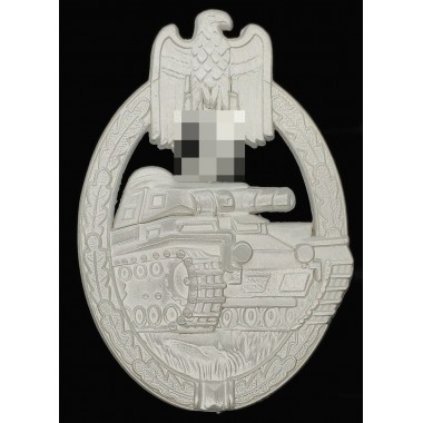 Tank assault badge silver