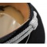 Silver metallic cord strap for peaked cap