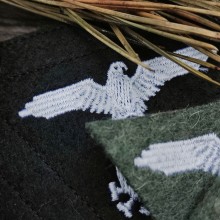 WSS trapezoid cap insignia eagle and skull