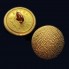 Shank button golden 19 mm pebbled