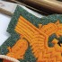 Eagle arm police insignia orange