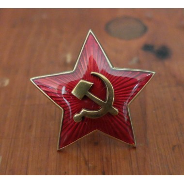Red star 34 mm overlayed symbol