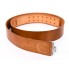 Leather waist belt light-brown without buckle