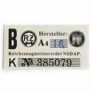 RZM manufacturer tab label