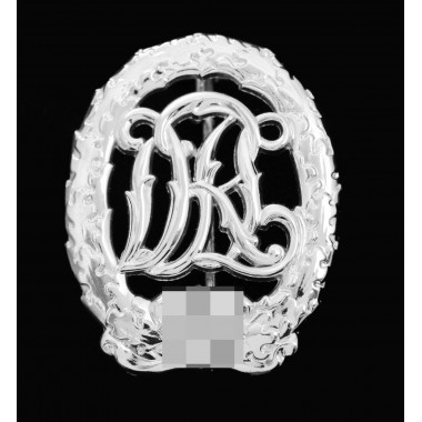 Silver sports badge
